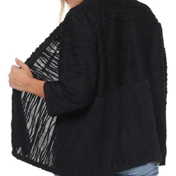 Plus size open front textured cardigan size 2X - Picture 3 of 7